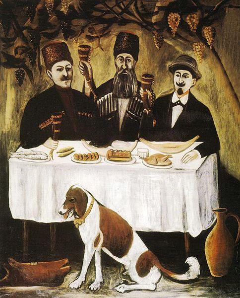 Niko Pirosmanashvili Feast in the Grape Pergola or Feast of Three Noblemen